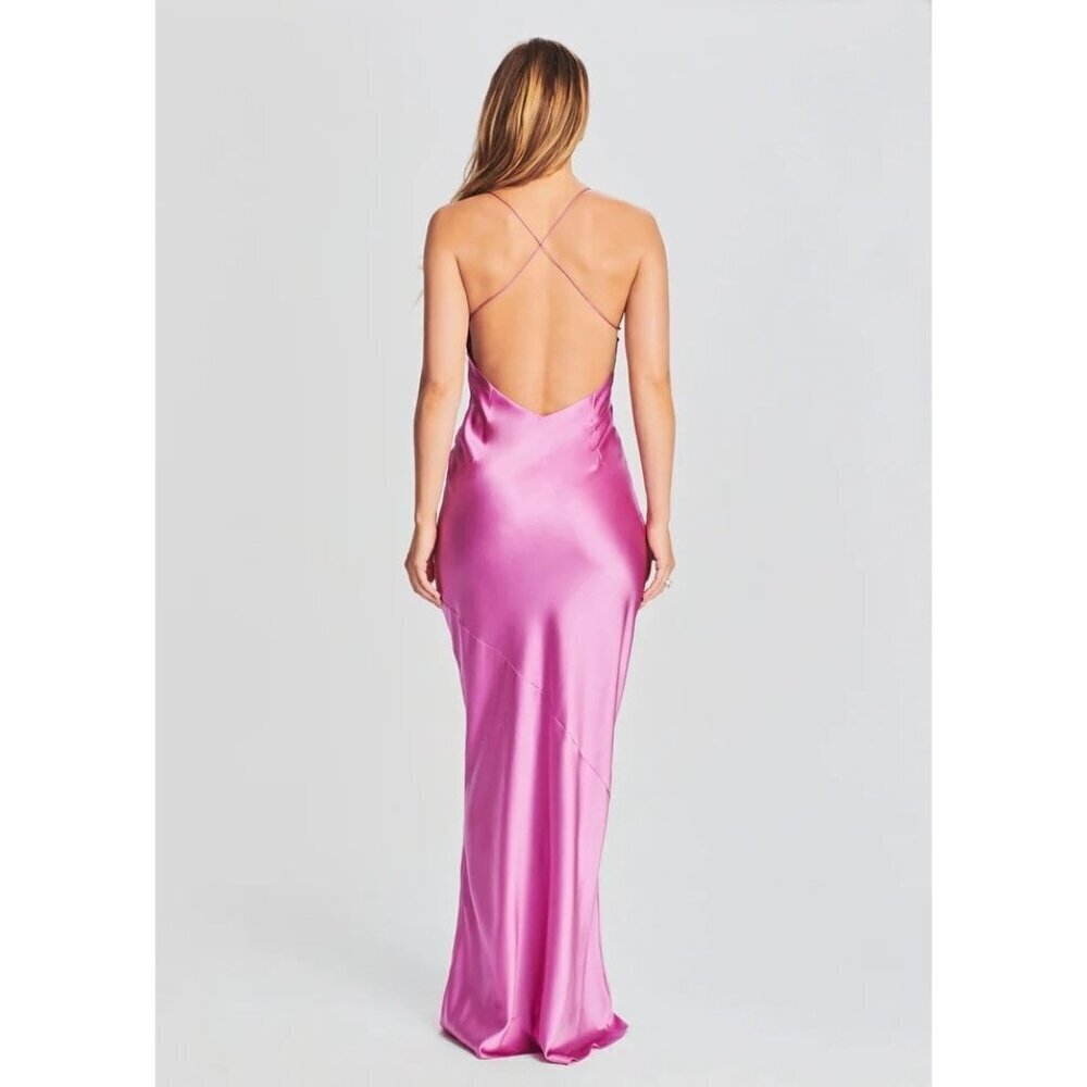 SER.O.YA Andie Silk Gown in Rose Bud New Womens Maxi Long Dress - Picture 12 of 16